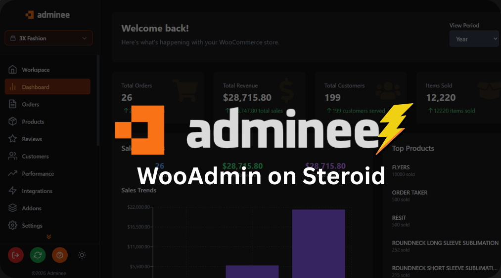 Adminee - Headless WooCommerce Admin for Boosted Productivity